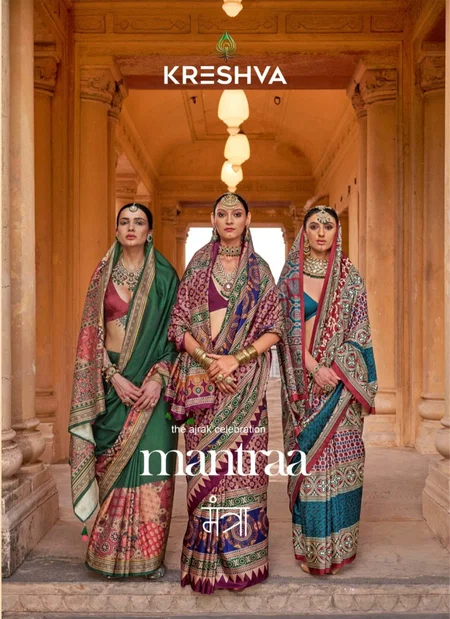 Mantra By Kreshva P V Silk Wedding Wear Surat Saree Wholesale Market

