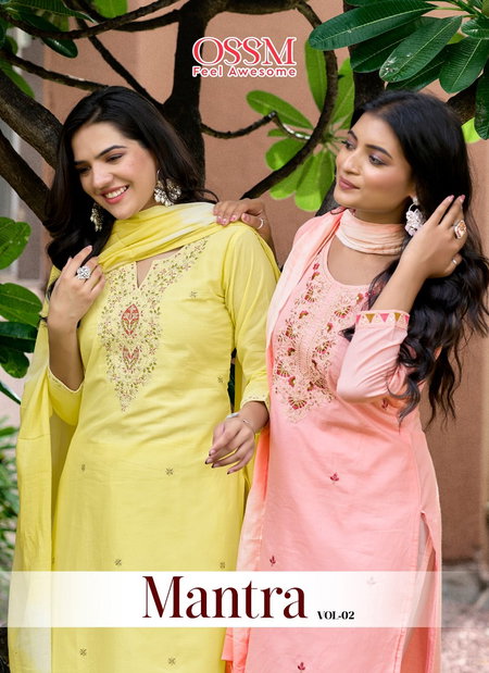 Mantra Vol 2 By Ossm Pure Cotton Kurti With Bottom Dupatta Wholesale Online