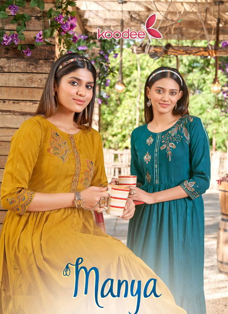 Manya By Koodee Long Flaired Anarkali Kurtis Wholesale Suppliers In Mumbai
 Catalog