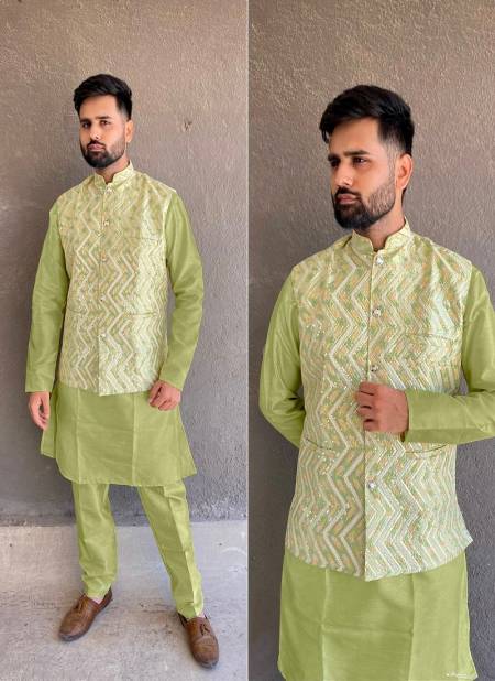 Buy Bottle Green Self Print Jacket Online in India @Manyavar - Nehru Jacket  for Men