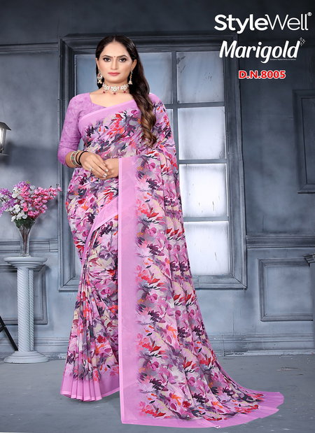 Marigold Stylewell  Exclusive Digital Print Sarees Wholesale Shop In Surat