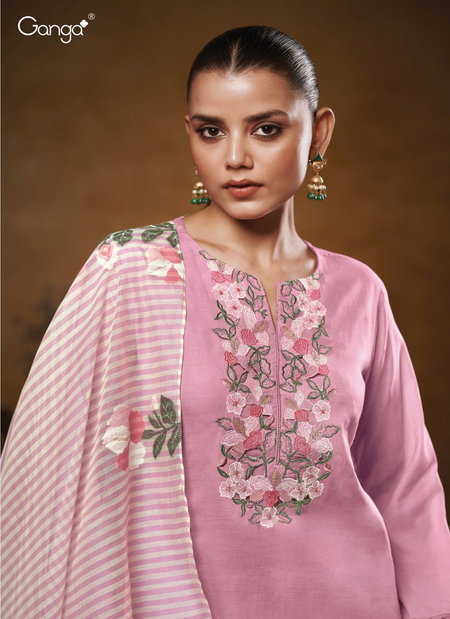 Marsha 3557 By Ganga Mul Solid Embroidery Salwar Suit Exporters In India