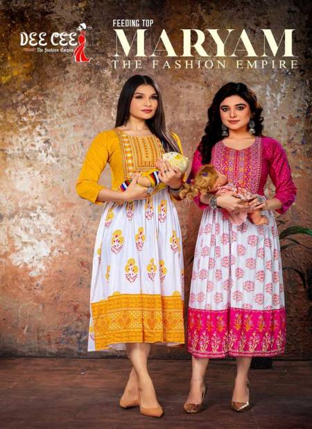 Maryam By Dee Cee Rayon Printed Long Kurtis Wholesale Clothing Suppliers In India
