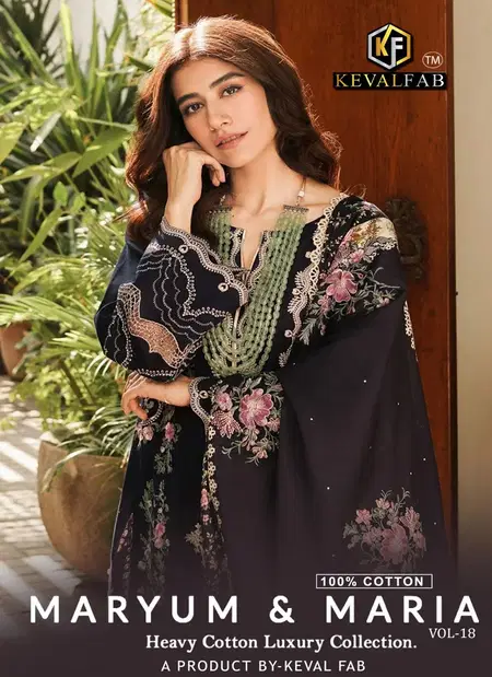 Maryum Maria Vol 18 By Keval Cotton Dress Material Wholesale Price In Surat
