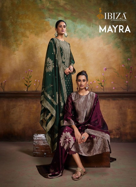 Mayra By Ibiza Designer Banglory Silk Salwar Kameez Exporters In India