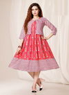 Mayra Gold Crunch Fancy Ethnic Wear Rayon Printed Anarkali Kurti Collection