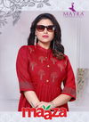 Mayra Maaza Flair Latest Fancy Style Long Casual Wear Anarakali Rayon Designer Kurtis Collection
