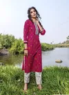 Mayree Breezy Fancy Designer Ethnic Wear Rayon Kurti With Bottom Collection