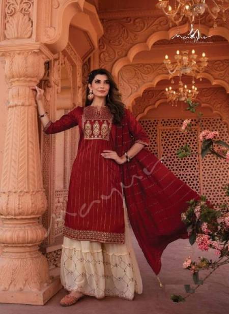 Mayur Hayat 2 Heavy Wedding Wear Fancy Silk Kurti Bottom And Dupatta Collection