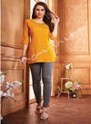 Mayur Stone 5 Ethnic Wear Fancy Denim Short Kurti With Pant Collection