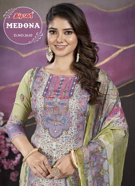 Medona 2610 By Bipson Pure Satin Printed Dress Material Wholesale Price In Surat Catalog