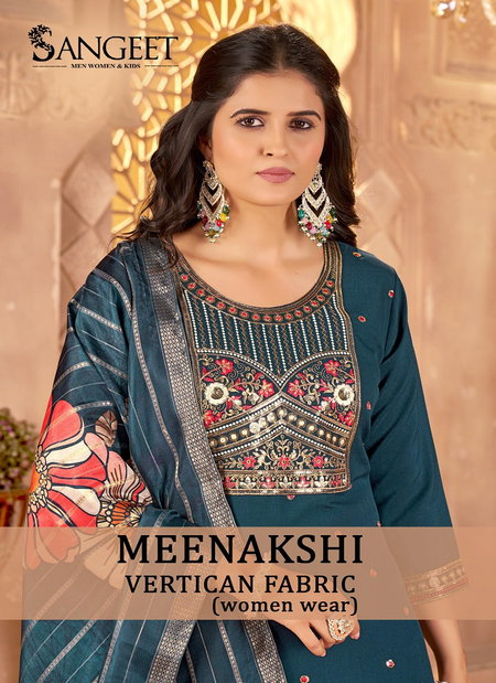 Meenakshi By Sangeet Vertican Surat Kurti With Bottom Dupatta Wholesale Market
