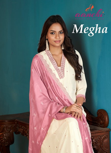 Megha By Aanchi Vichitra Silk Kurti With Bottom Dupatta Exporters In India
