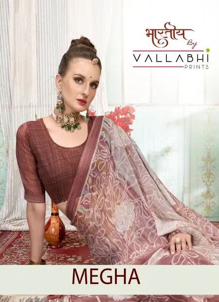 Megha By Vallabhi Georgette Printed Sarees Wholesale Shop In Surat Catalog