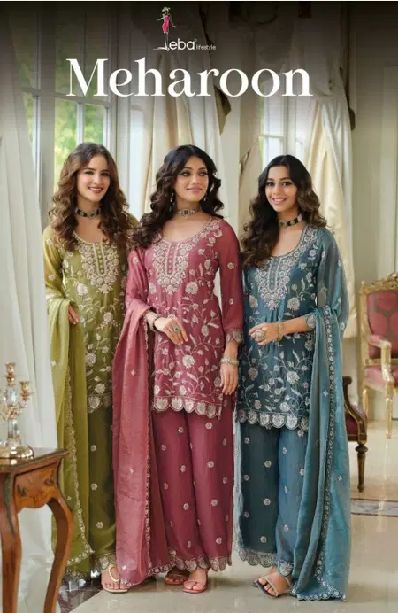 Meharoon By Eba Nc Moss Ladies Readymade Suits Wholesale Market In Surat
