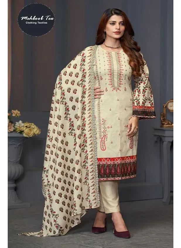 Mehboob Tex 11420 And 1421 Cotton Pakistani Dress Material Suppliers In India