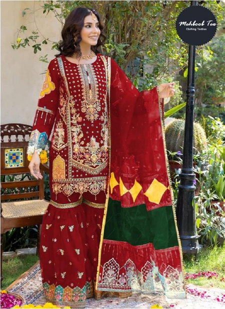 Mehboob Tex 1240 Organza Pakistani Suits Catalog