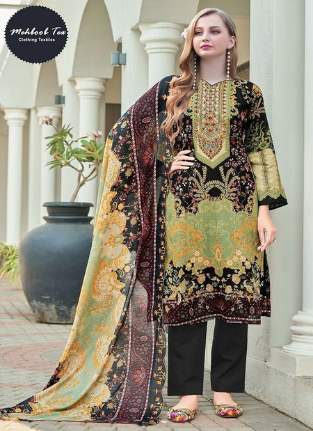 Mehboob Tex 1681 Cotton Dupatta Pakistani Suits Wholesale Price In Surat
