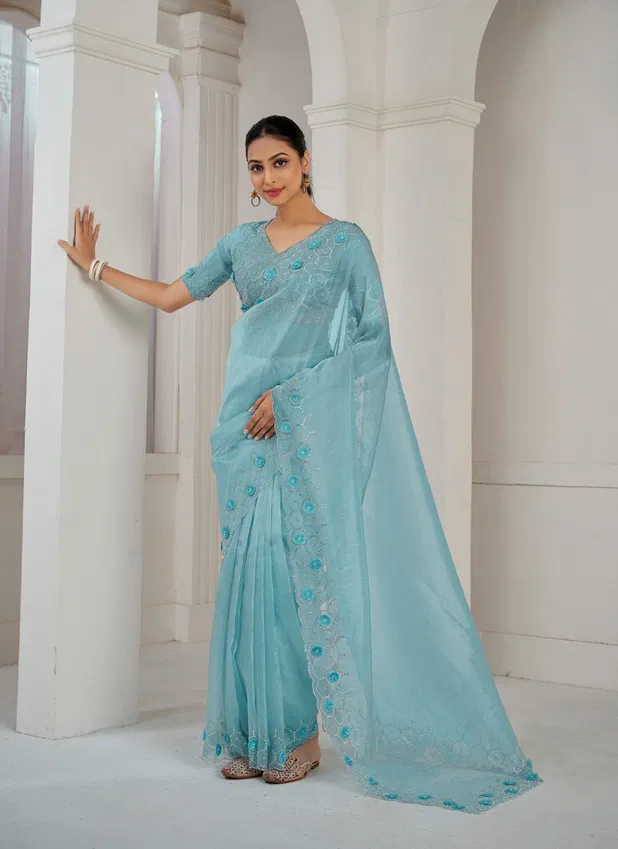 Mehek 1033 A TO E Soft Organza Party Wear Saree Exporters In India