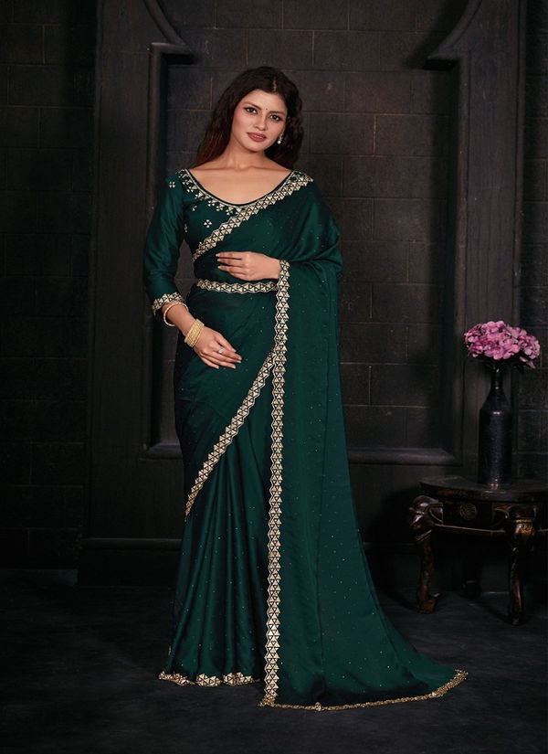 Mehek 750 A TO F Pure Satin Chiffon Party Wear Saree Wholesale Online