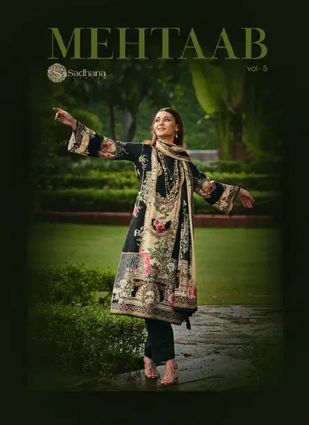 Mehtaab Vol 5 By Sadhana Viscose Pashmina Dress Material Wholesale Price In Surat Catalog