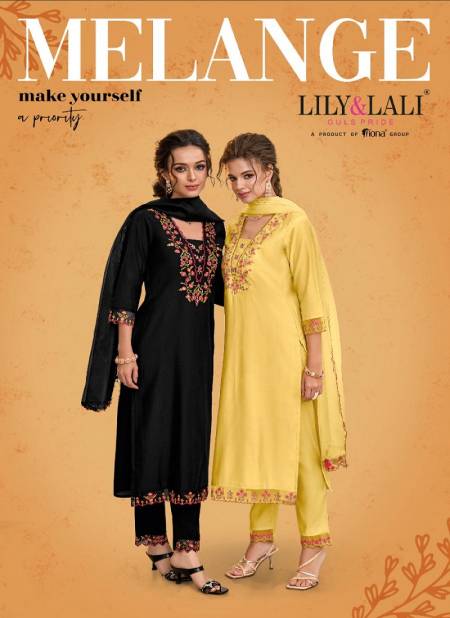 Melange By Lily And Lali Silk Embroidery Kurti With Bottom Dupatta Wholesale Clothing Suppliers In India Catalog