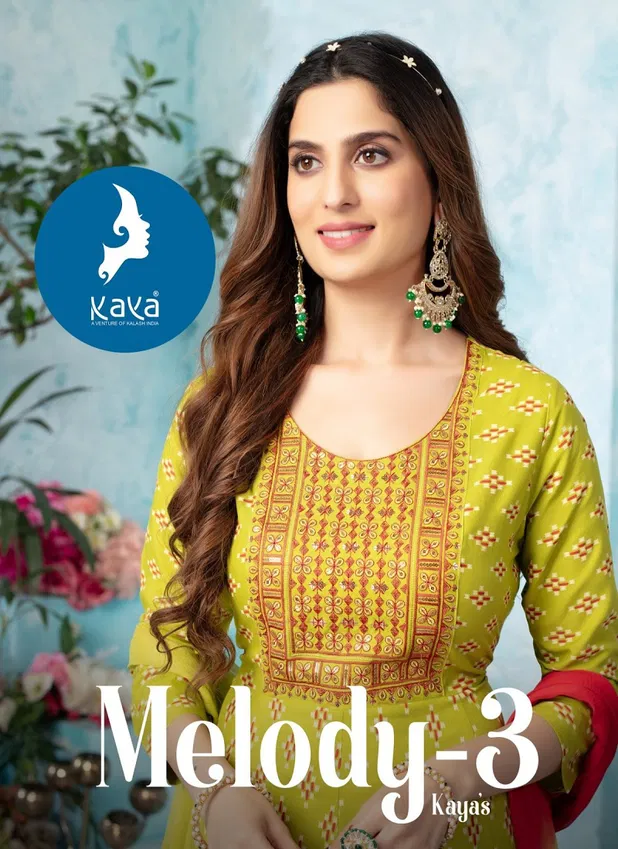 Melody 3 By Kaya Rayon Kurti With Bottom Dupatta Suppliers In Mumbai