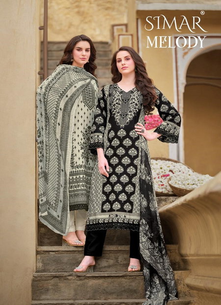 Melody By Glossy Lawn Cotton Embroidery Dress Material Wholesale Price In Surat