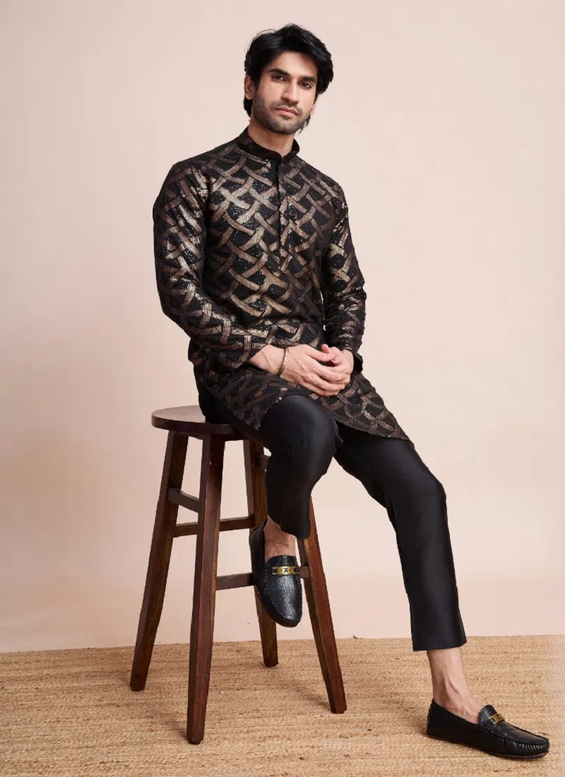 Mens Tradition By Shubhvastra Silk Embroidered Kurta Orders In India Catalog