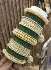 Metal Color Bridal Chuda Bangles 2 Wholesale Price In Surat
