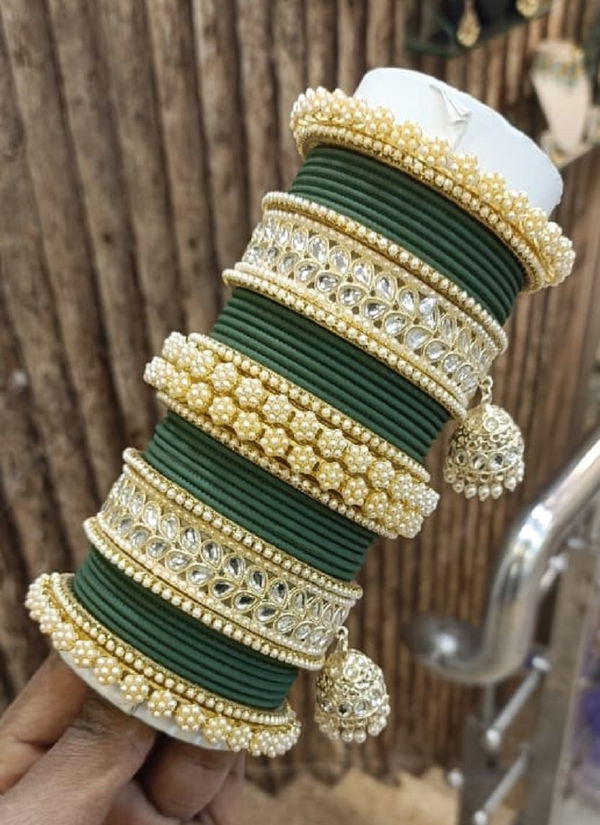 Metal Color Bridal Chuda Bangles 2 Wholesale Price In Surat
