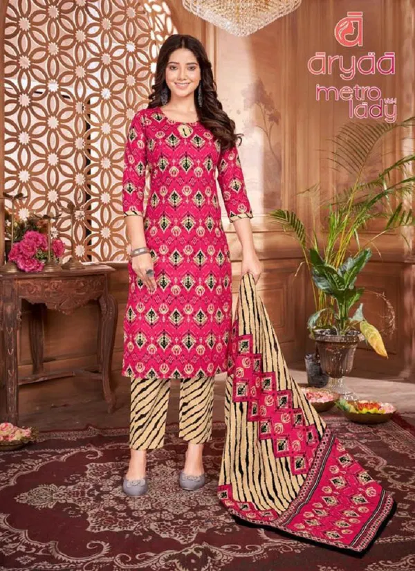 Metro Lady Vol 1 By Aryaa Printed Cotton Kurti With Bottom Dupatta Wholesale Price In Surat