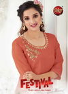 MF Festival Latest Designer Collection Of Fancy Kurti With Long Inner and Beautiful Hand Work 