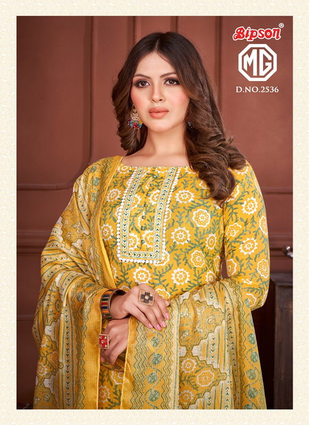 Mg 2536 By Bipson Digital Printed Cotton Dress Material Wholesale Shop In Surat