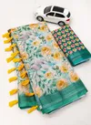  MG 334 Linen Designer Printed Sarees Catalog