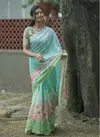 MG 356 Linen Digital Printed Sarees Wholesale Shop In Surat