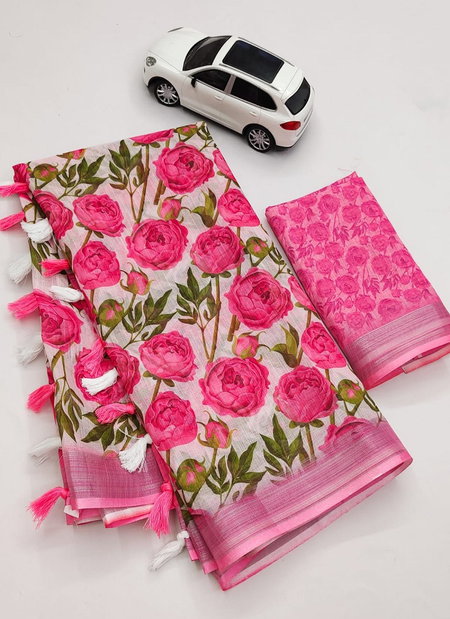 MG 357 Linen Digital Printed Non Catalog Sarees Wholesale Price In Surat