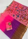 MG 408 Linen With Gold jari Designer Printed Non Catalog Sarees Wholesale Shop In Surat