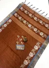 MG 421 Gold Jari Border Handloom Weaving Printed Sarees Wholesale Market In Surat