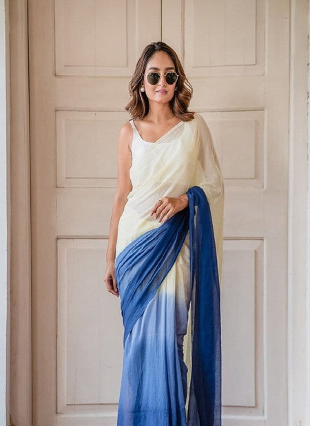 MG 515 Plain Linen Digital Printed Fancy Saree Wholesale Price In Surat
