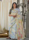 Mg295 Linen Digital Print Saree Catalog