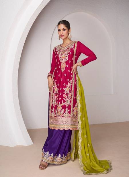 Minali By Aashirwad Designer Chinon Silk Wedding Wear Salwar Kameez Wholesale Shop In Surat
 Catalog