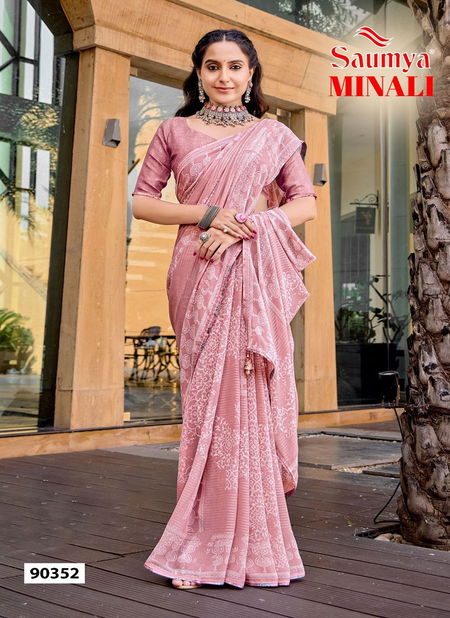 Minali By Saumya Printed Daily Wear Georgette Sarees Suppliers In India Catalog