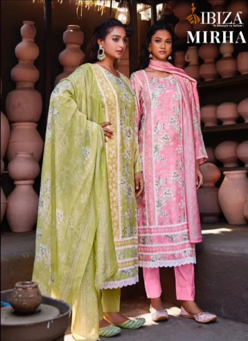 Mirha By Ibiza Muslin Printed Designer Salwar Kameez Exporters In India Catalog