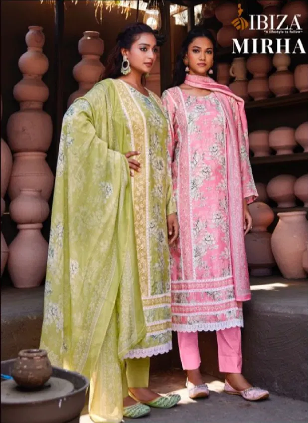 Mirha By Ibiza Muslin Printed Designer Salwar Kameez Exporters In India