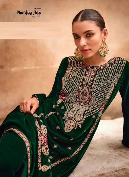 Mumtaz Arts Pure Pashmina Green Winter Suits Dress Material for Women –  Stilento