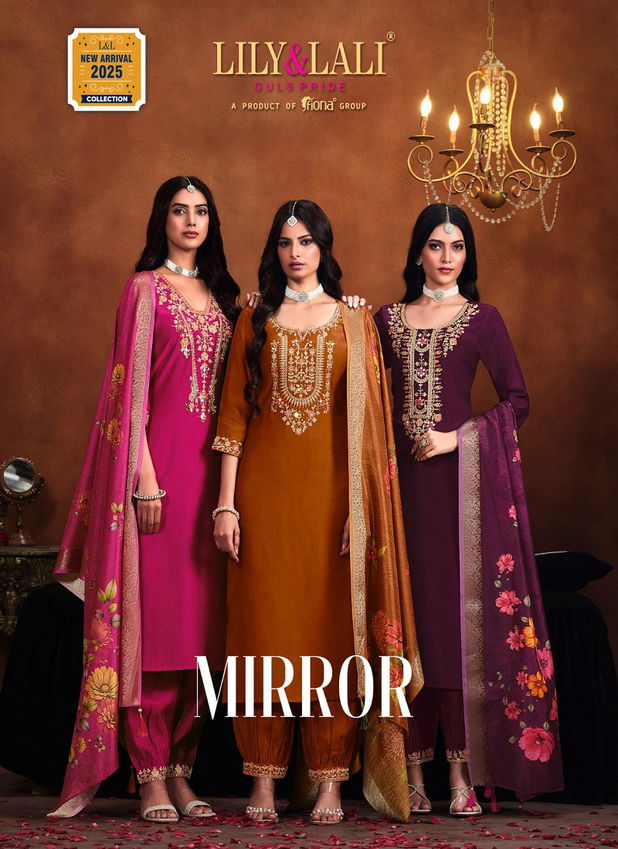 Mirror By Lily And Lali Viscose Kurti With Bottom Dupatta Suppliers In India