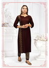 Mirror Fancy Ethnic Wear Rayon Embroidery Kurti With Pant Collection