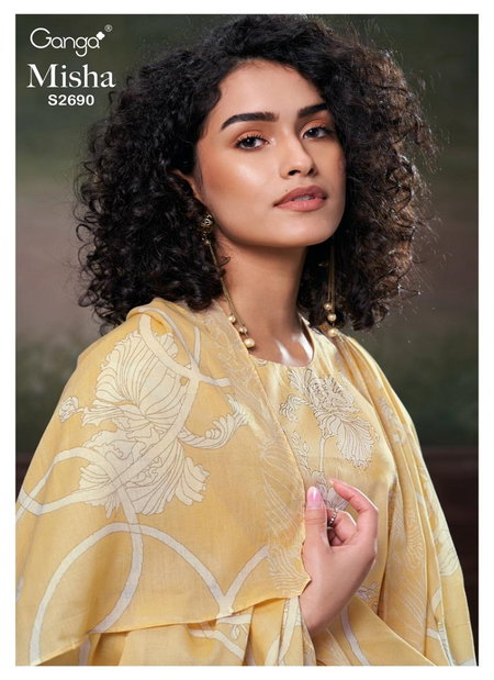 Misha 2690 By Ganga Printed Premium Cotton Dress Material Wholesale Price In Surat
