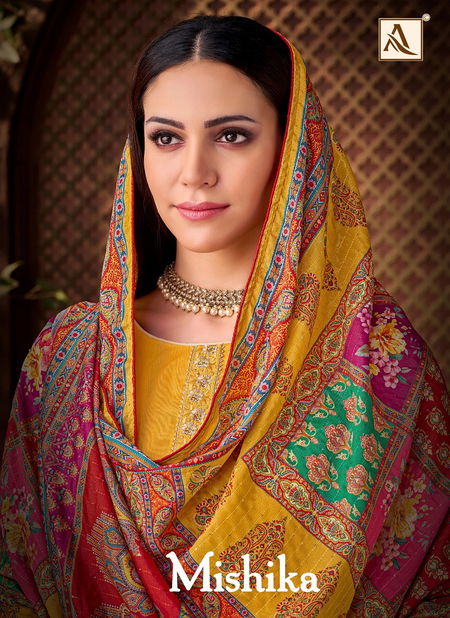 Mishika By Alok Suit Zam Fancy Dress Material Wholesale Shop In Surat